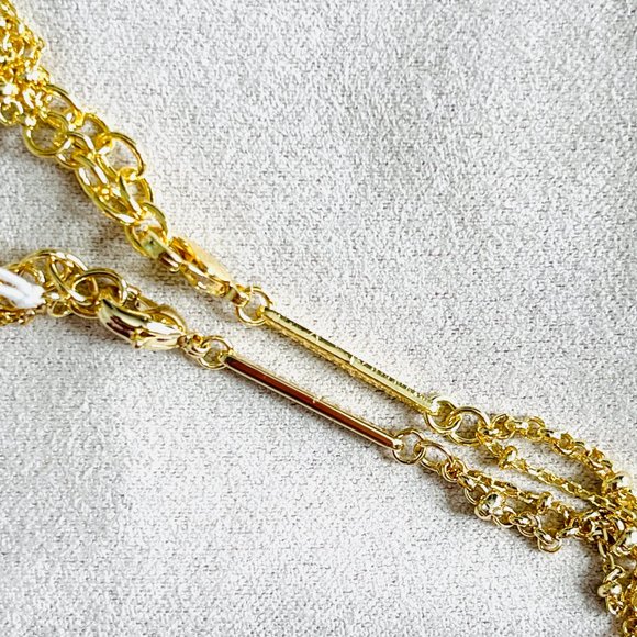 KENDRA SCOTT Elisa Multi Strand Gold Necklace In Iridescent Drusy - NFS PLS READ - Picture 6 of 16
